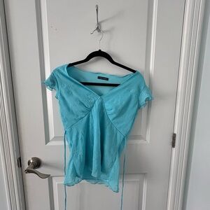 Tattoo brand turquoise blouse